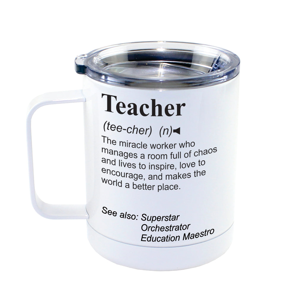 TEACHER - Dictionary Definition Insulated 13oz Camping Mug, Travel Mug