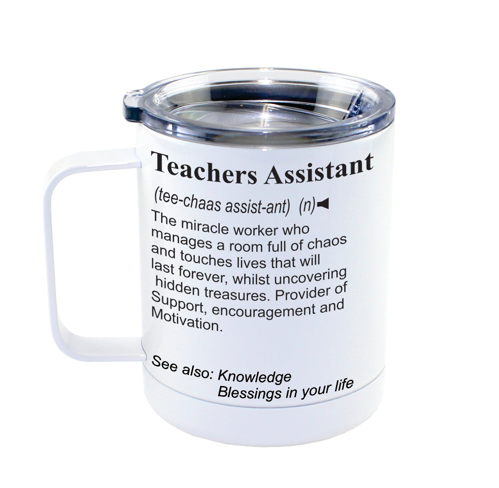 TEACHER's ASSISTANT - Dictionary Definition Insulated 13oz Camping Mug, Travel Mug