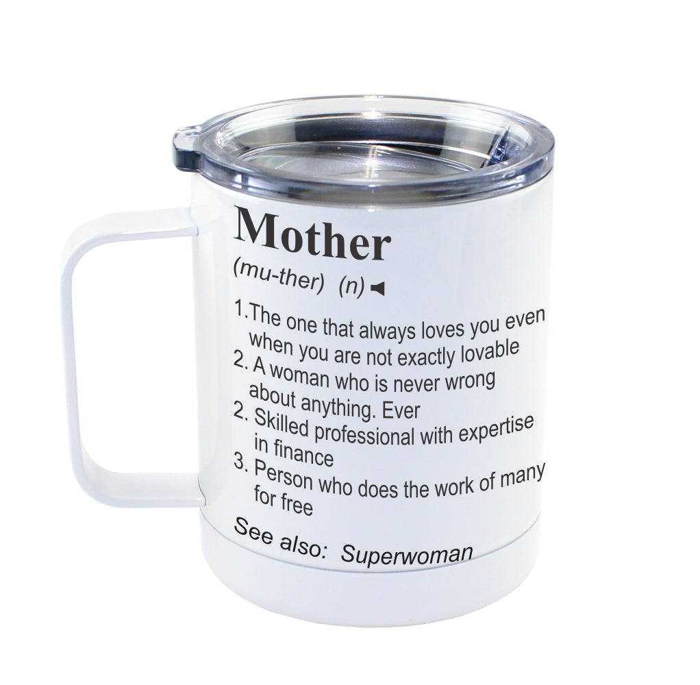 MOTHER - Dictionary Definition Insulated 13oz Camping Mug, Travel Mug