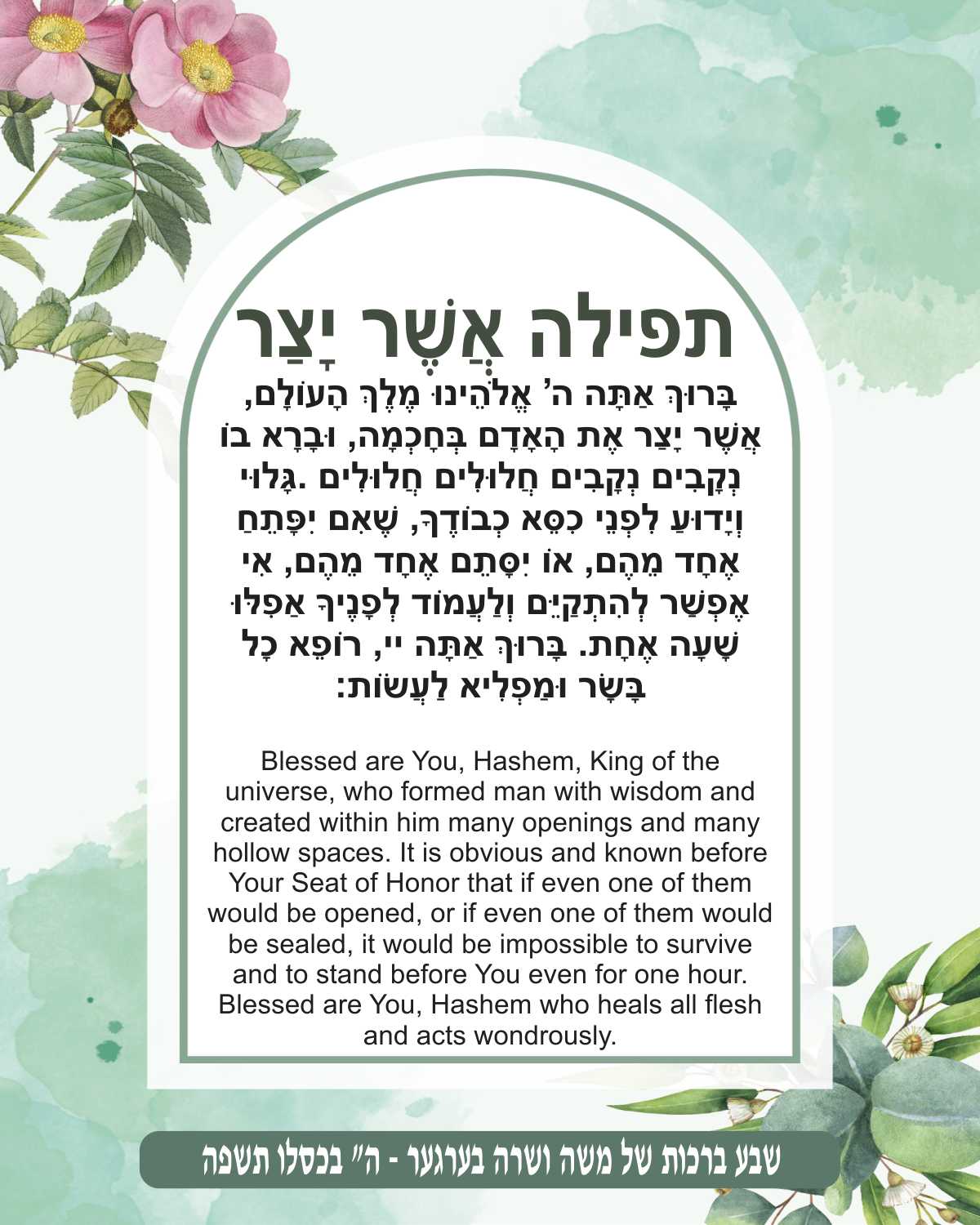 Botanic Asher Yatzer - Gratitude for Health