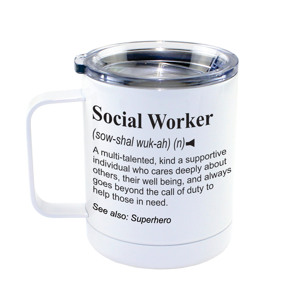 SOCIAL WORKER - Dictionary Definition Insulated 13oz Camping Mug, Travel Mug