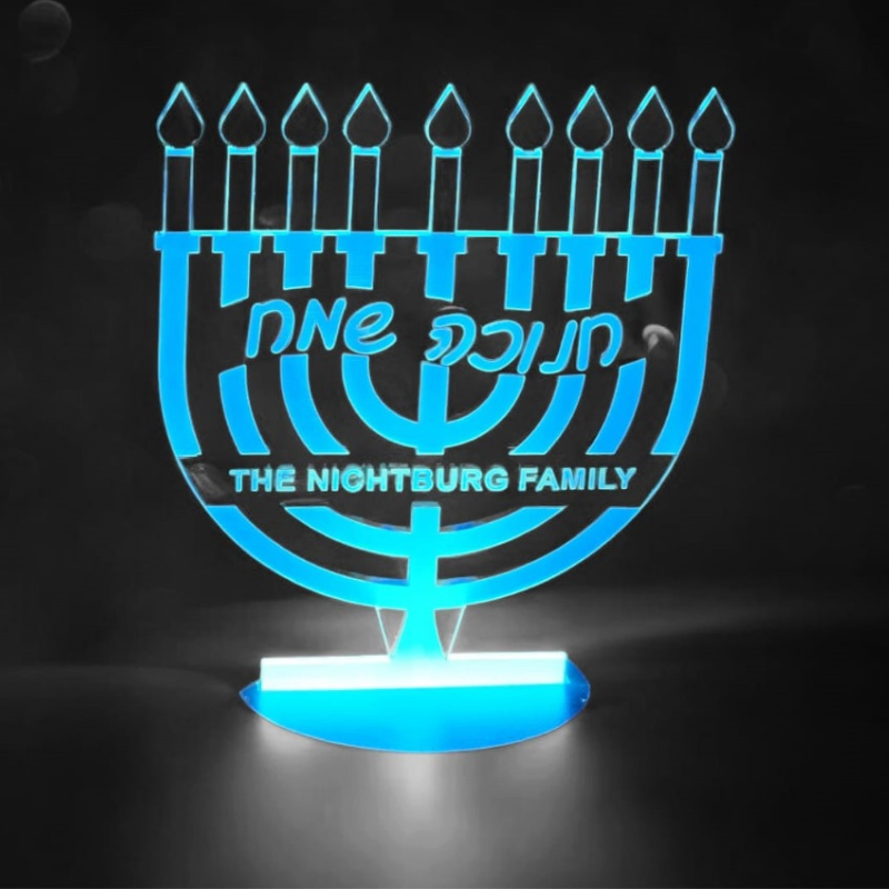 LED Light up Chanukah Sameach Menorah