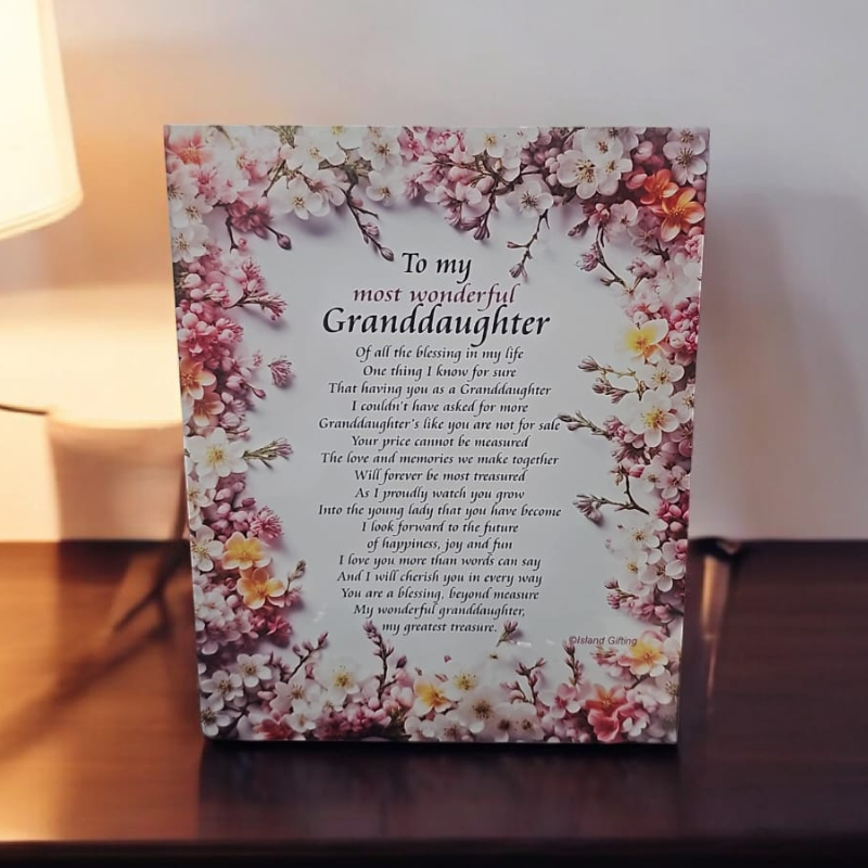 Plaque for Grandaughter