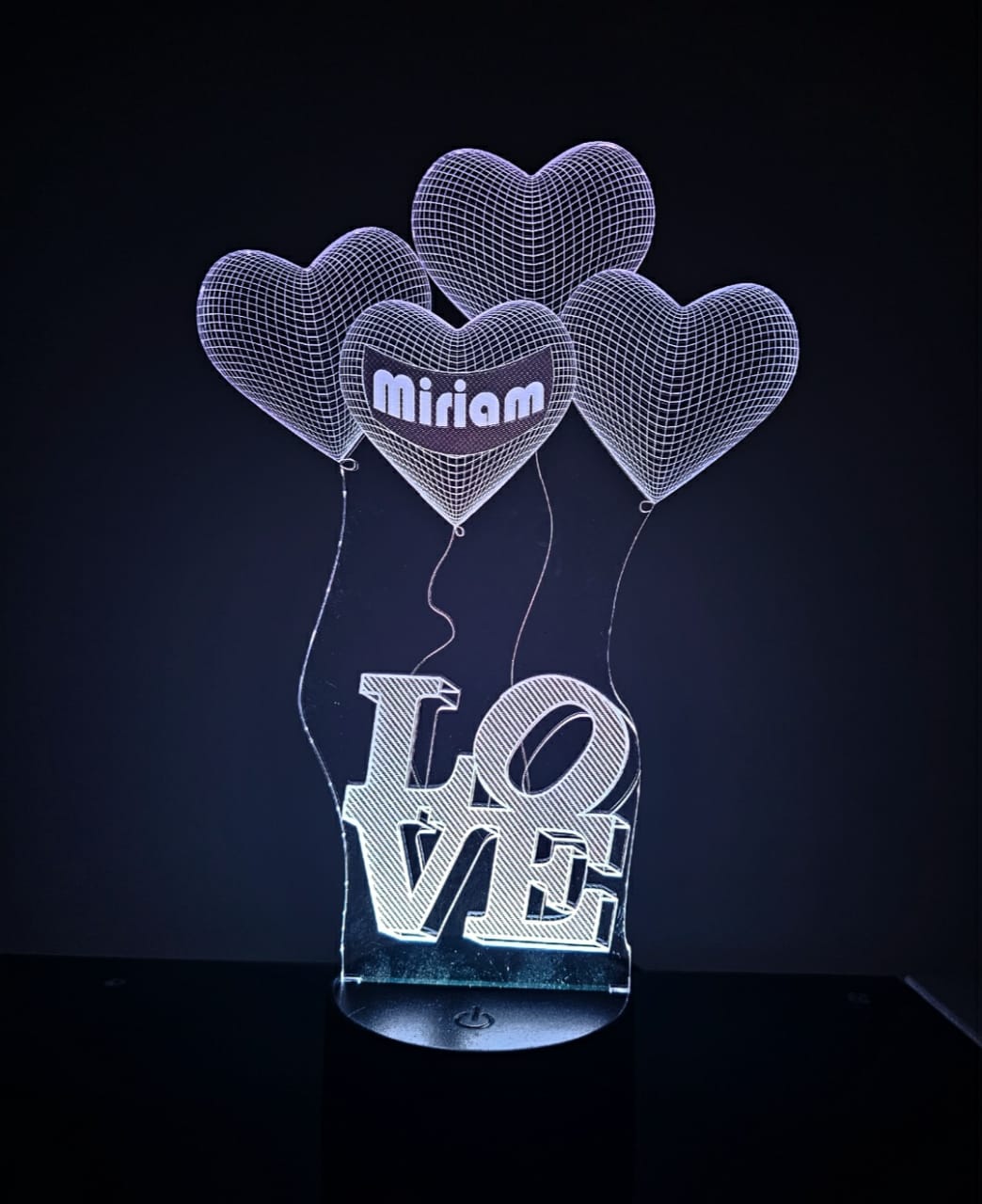 Love and Hearts Bouquet LED Lucite Light Up Personalized