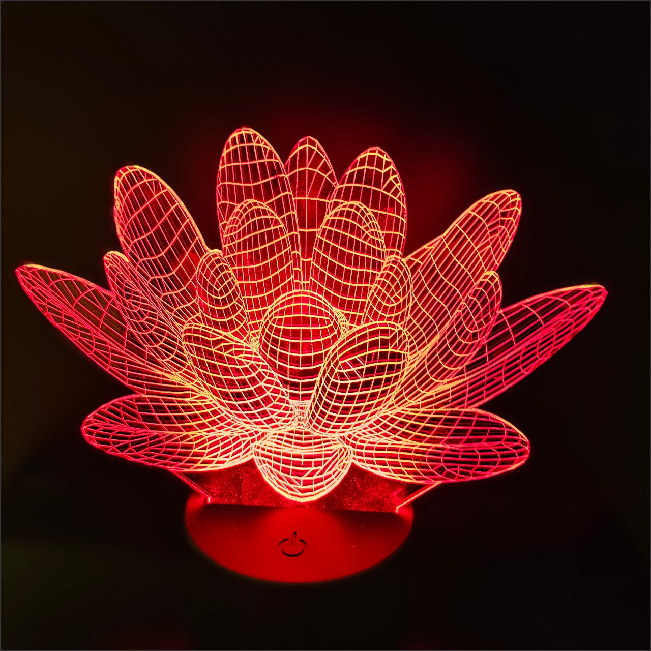 Beautiful Plant LED Lucite Night Light - Color Interchangeable