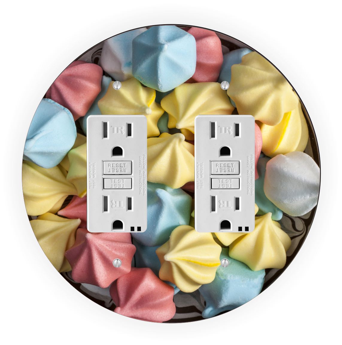 Sam Sandor - Mini Meringues Design - Light Switch & Outlet Plate Cover - Double GFI