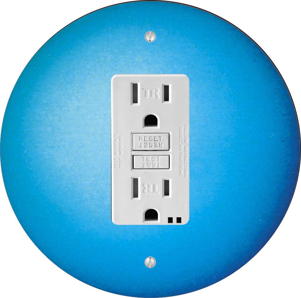 Sam Sandor - Planet Neptune Design - Round Light Switch Plate Cover - GFI