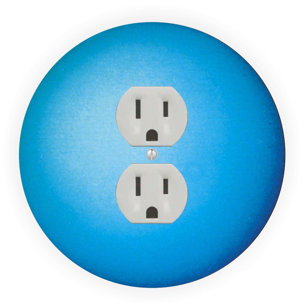 Sam Sandor - Planet Neptune Design - Round Light Switch Plate Cover - Outlet Cover