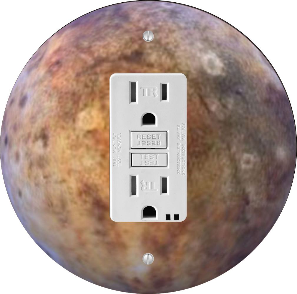 Sam Sandor - Planet Mars Design - Round Light Switch Plate Cover - GFI