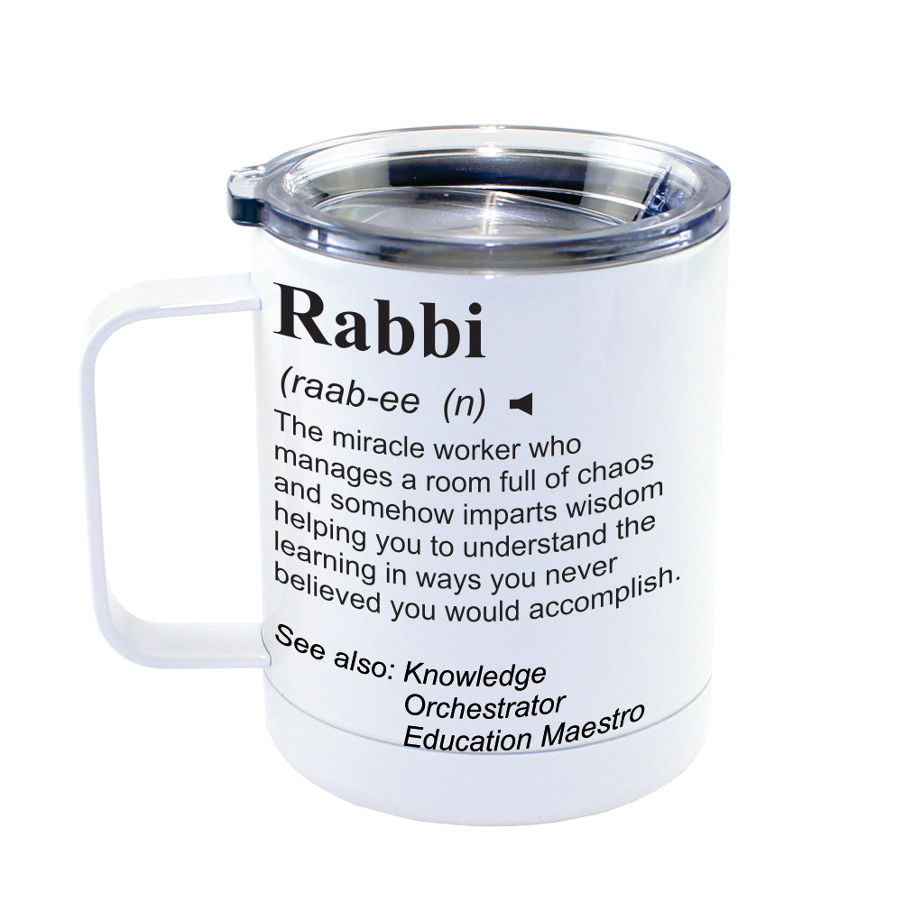 RABBI -  Dictionary Definition Insulated 13oz Camping Mug, Travel Mug