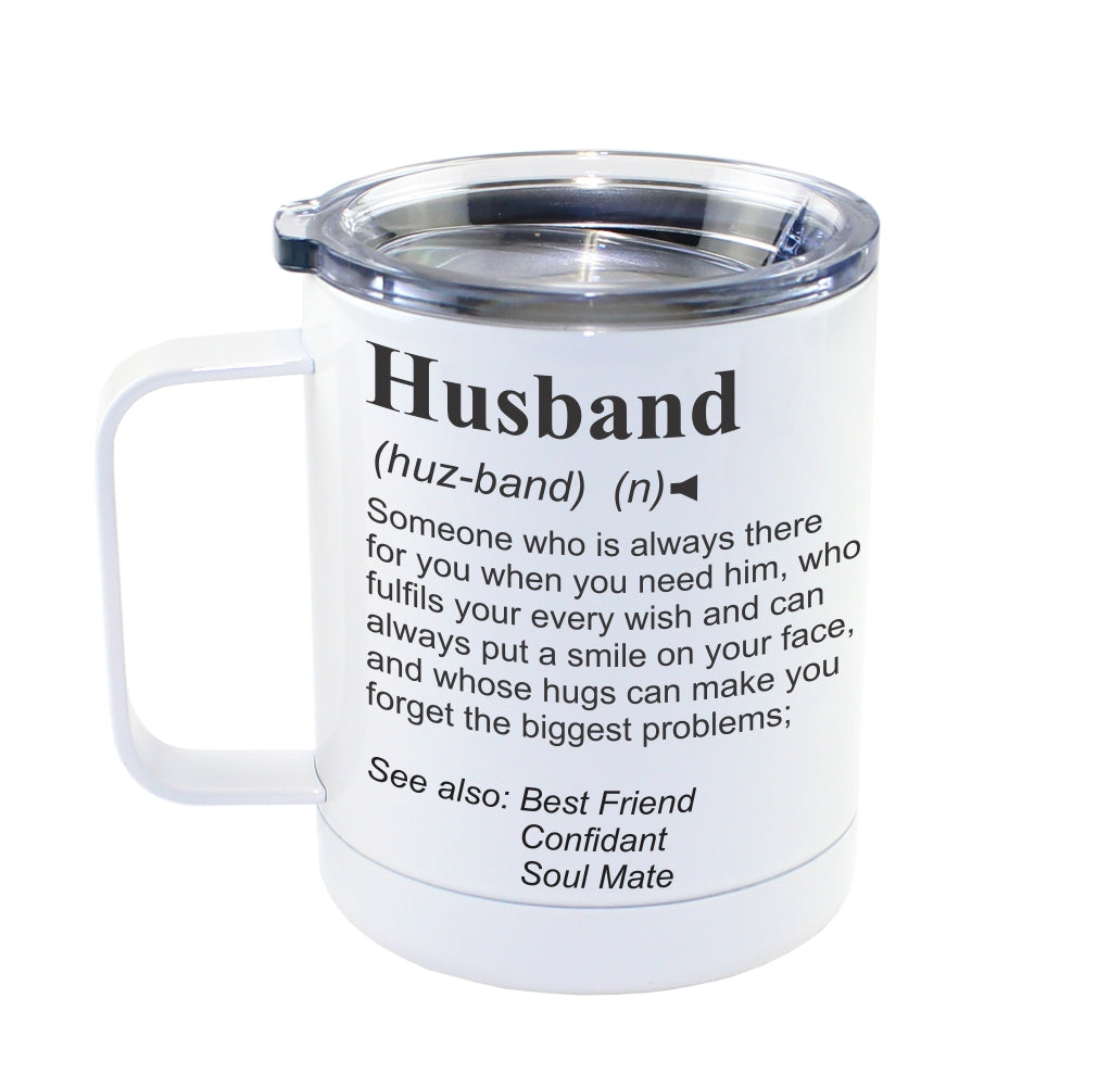 HUSBAND -  Dictionary Definition Insulated 13oz Camping Mug, Travel Mug