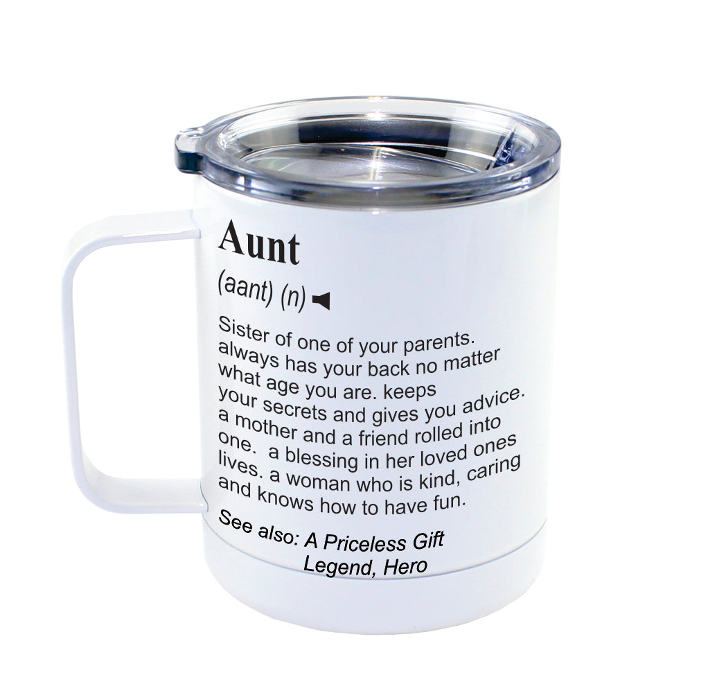 AUNT -  Dictionary Definition Insulated 13oz Camping Mug