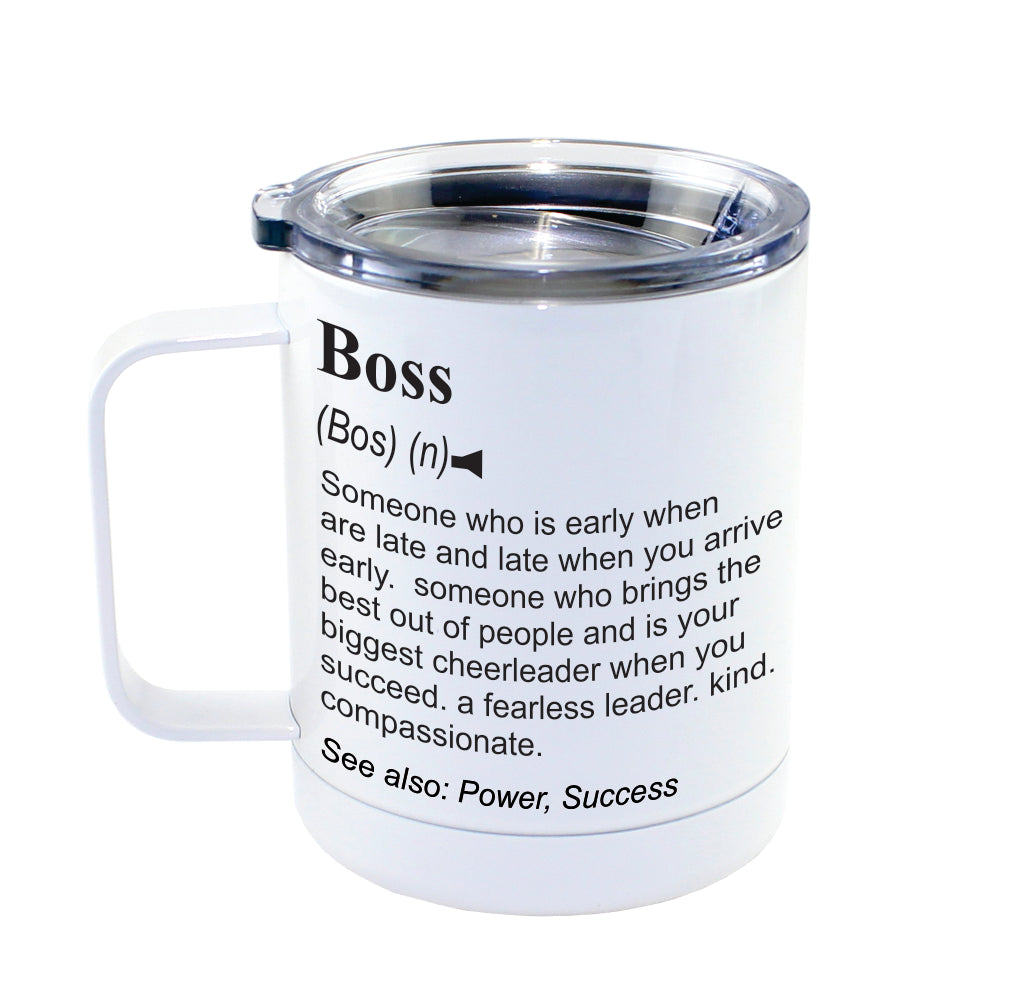 BOSS -  Dictionary Definition Insulated 13oz Camping Mug, Travel Mug