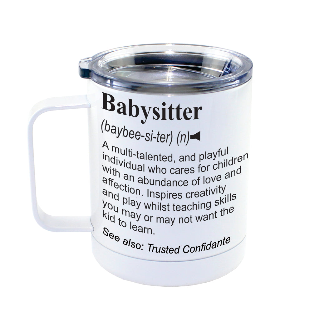 BABYSITTER -  Dictionary Definition Insulated 13oz Camping Mug