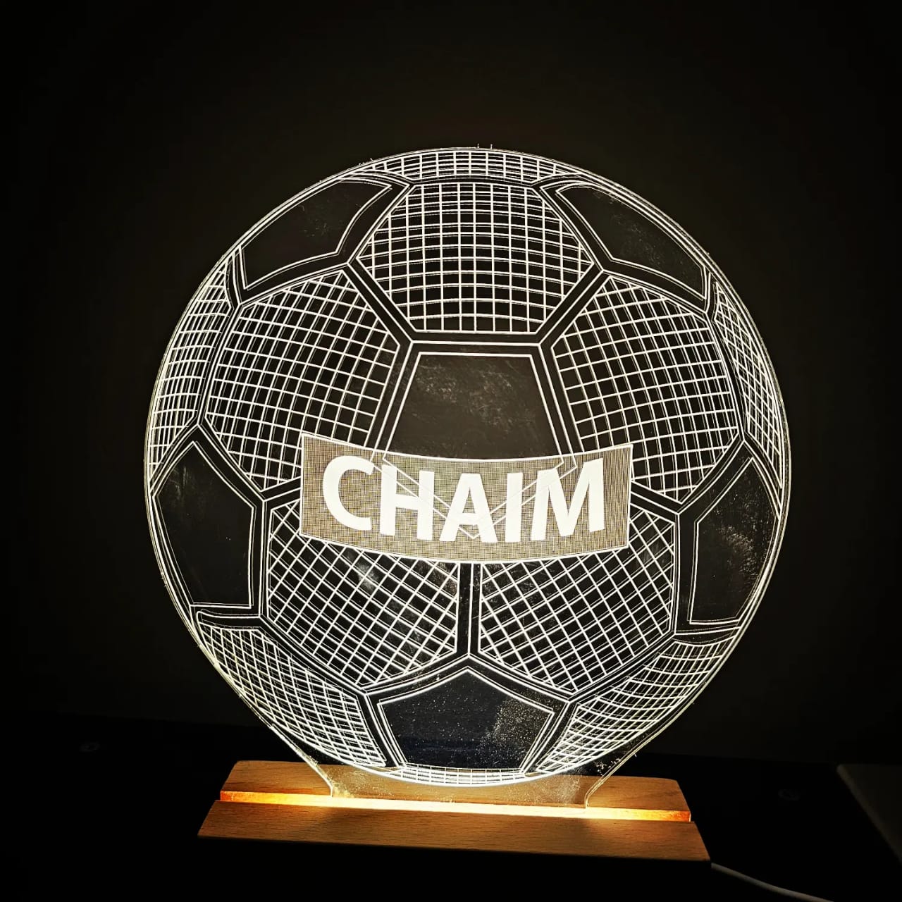 LED LUCITE  LIGHT-UP FOOTBALL