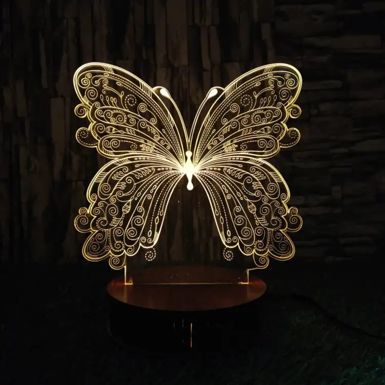 Butterly Optical Illusion Night Lamp