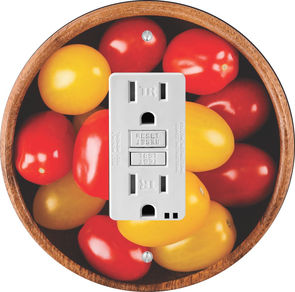 Sam Sandor - Bowl of Jelly Beans Design - Round Light Switch Plate Cover - GFI