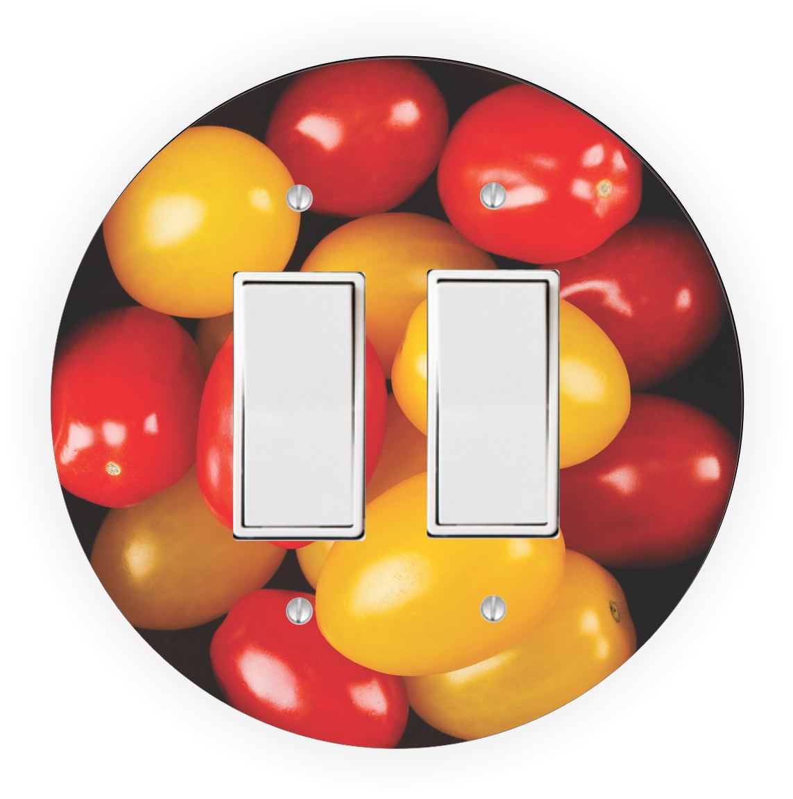 Sam Sandor - Bowl of Jelly Beans Design - Round Light Switch Plate Cover - Single Rocker