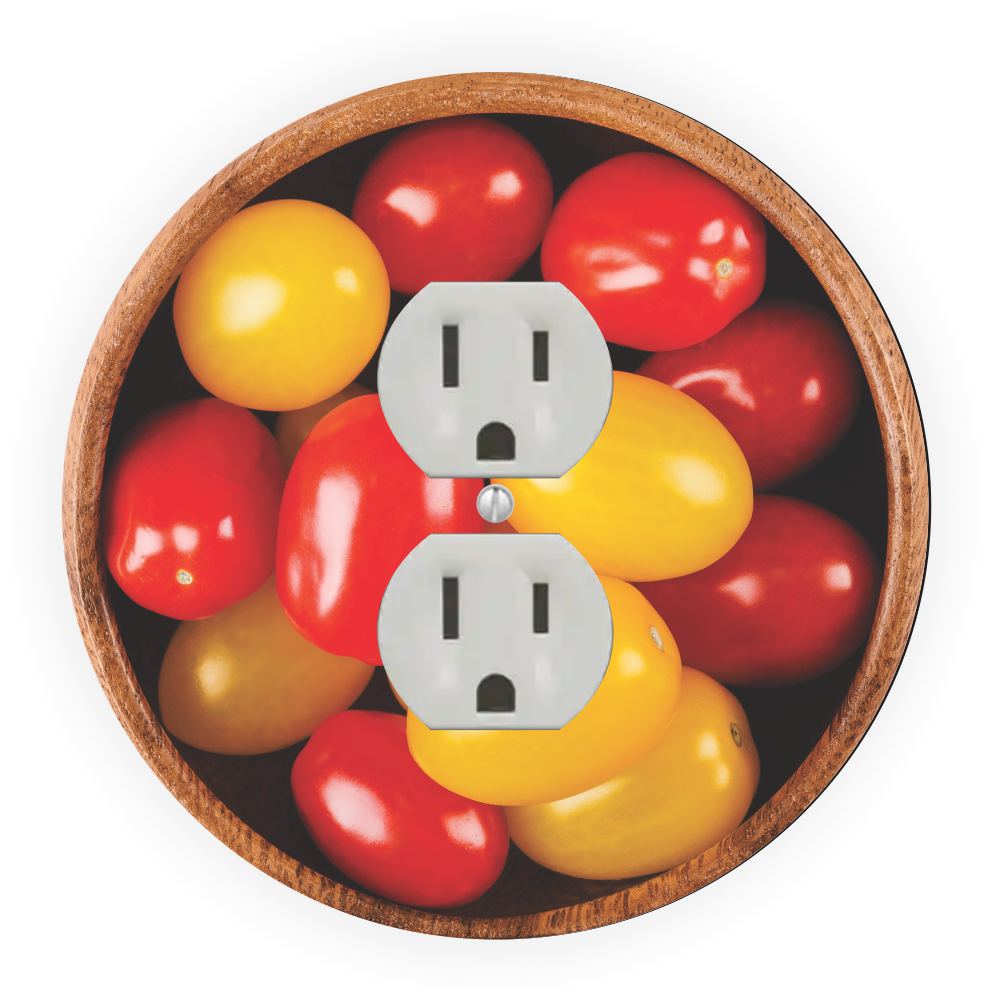 Sam Sandor - Bowl of Jelly Beans Design - Round Light Switch Plate Cover - Outlet Cover