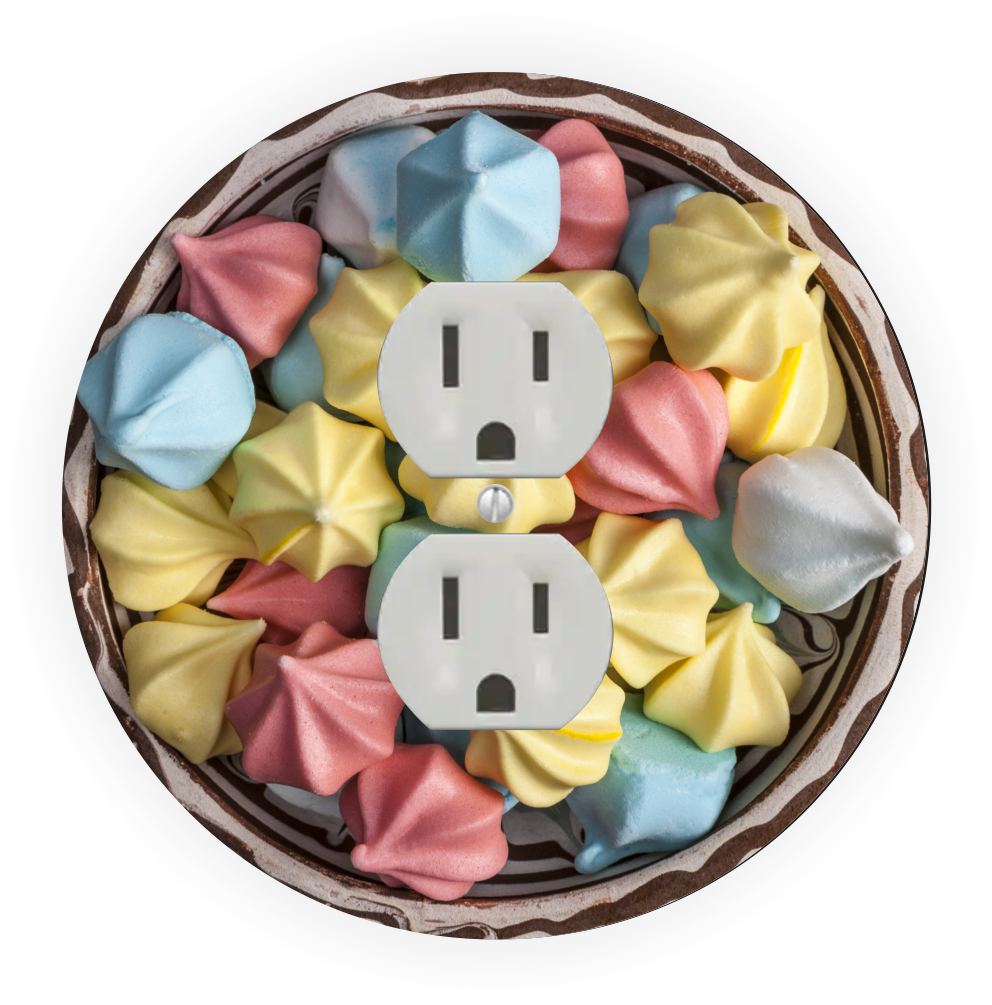 Sam Sandor - Mini Meringues Design - Light Switch & Outlet Plate Cover - Outlet Cover