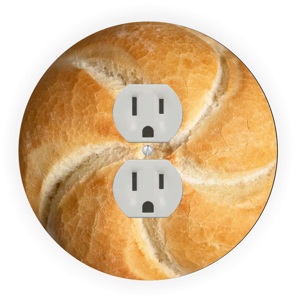 Sam Sandor - Sourdough Bread Design - Light Switch & Outlet Plate Cover - Outlet Cover