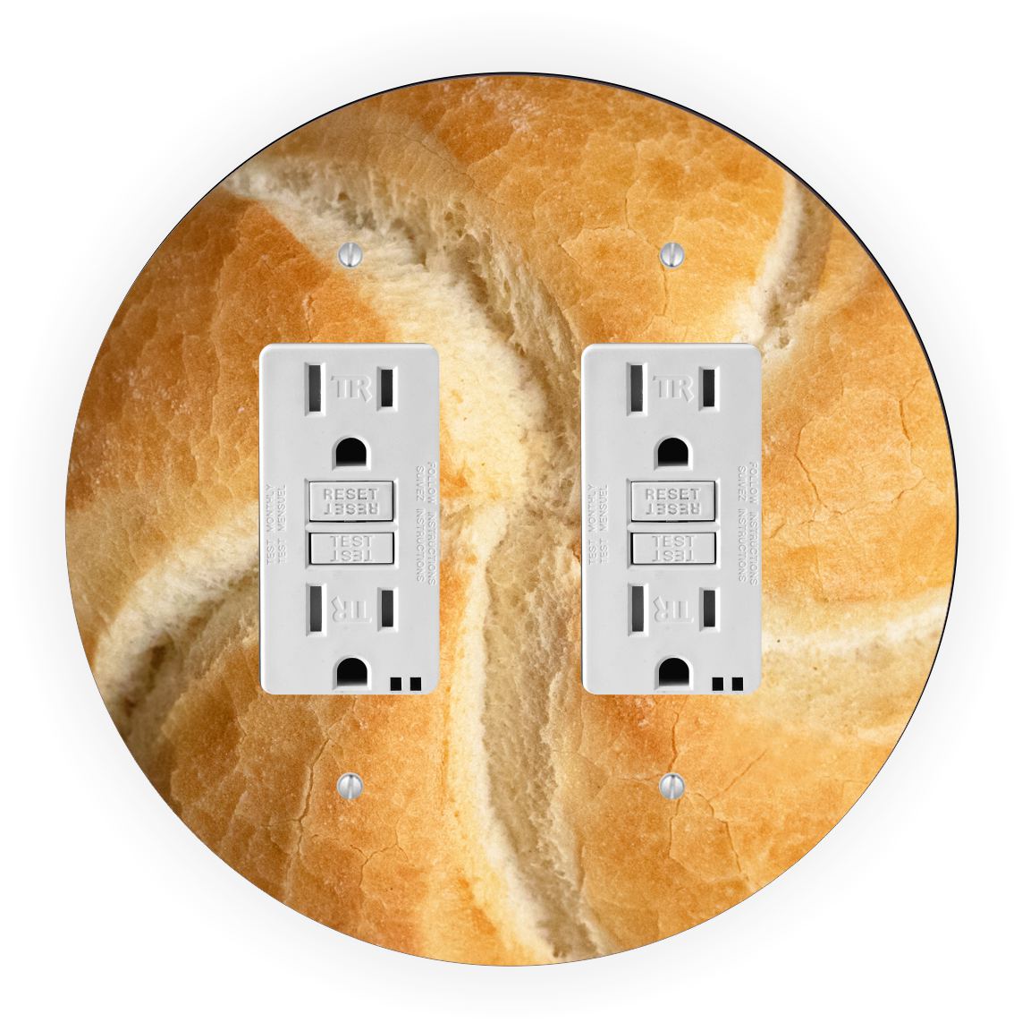 Sam Sandor - Sourdough Bread Design - Light Switch & Outlet Plate Cover - Double GFI