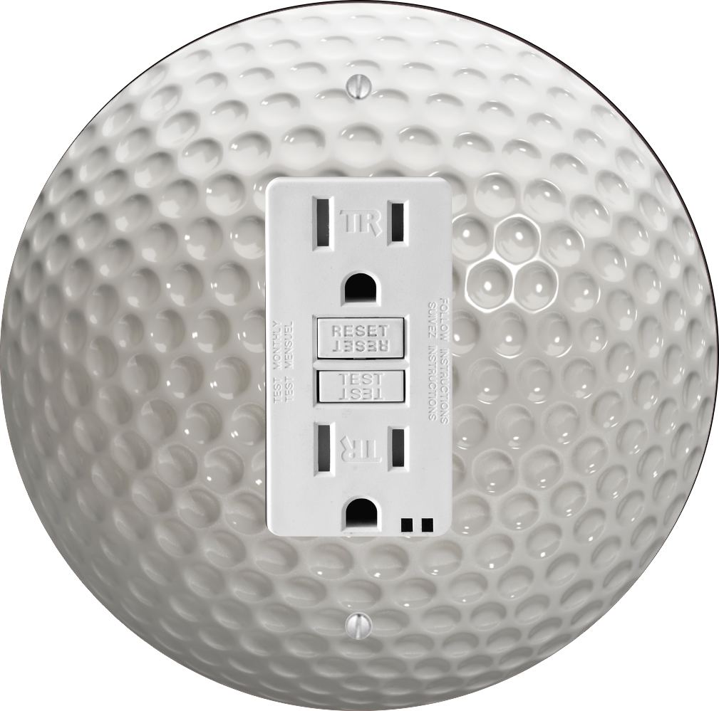 Sam Sandor - Golf Ball Design - Round Light Switch Plate Cover - GFI