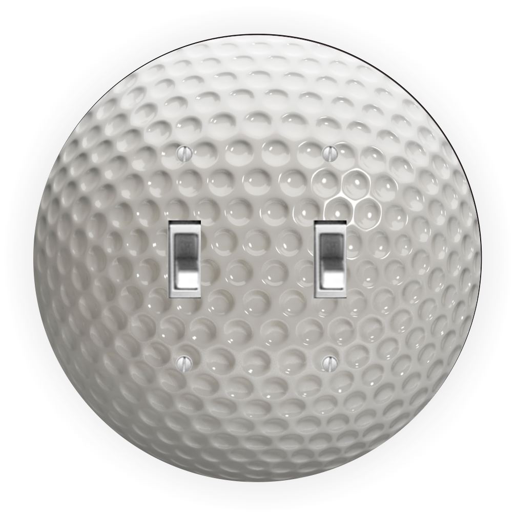 Sam Sandor - Golf Ball Design - Round Light Switch Plate Cover - Double Toggle