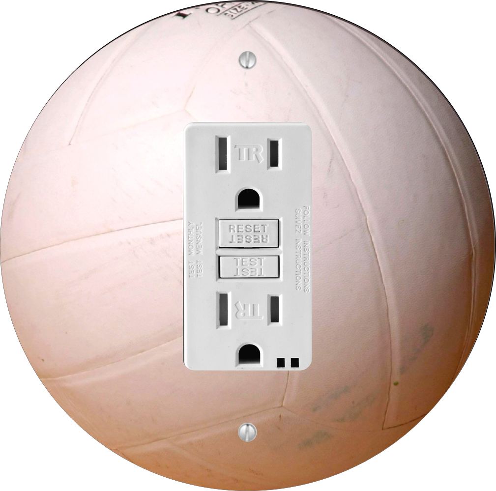 Sam Sandor - Soft Ball Design - Round Light Switch Plate Cover - GFI