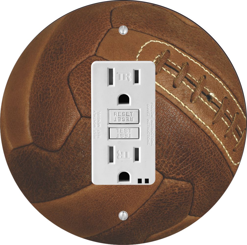 Sam Sandor - Hand Ball Design - Round Light Switch Plate Cover - GFI