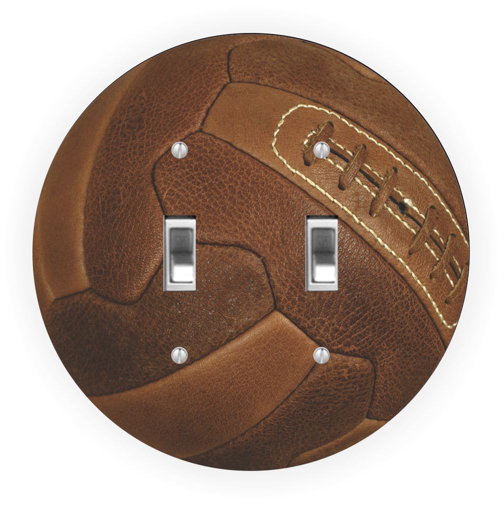 Sam Sandor - Hand Ball Design - Round Light Switch Plate Cover - Double Toggle