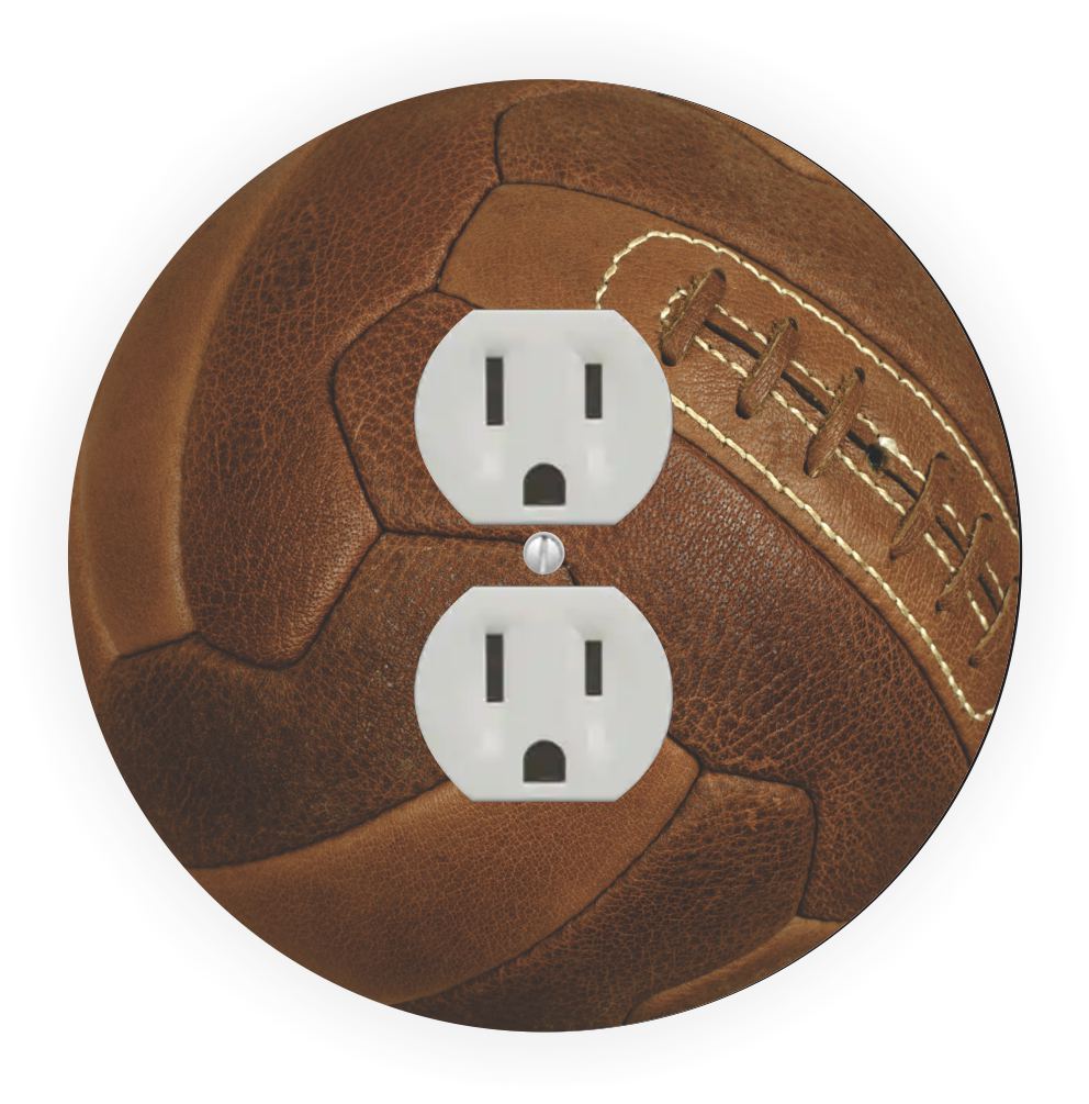 Sam Sandor - Hand Ball Design - Round Light Switch Plate Cover - Outlet Cover