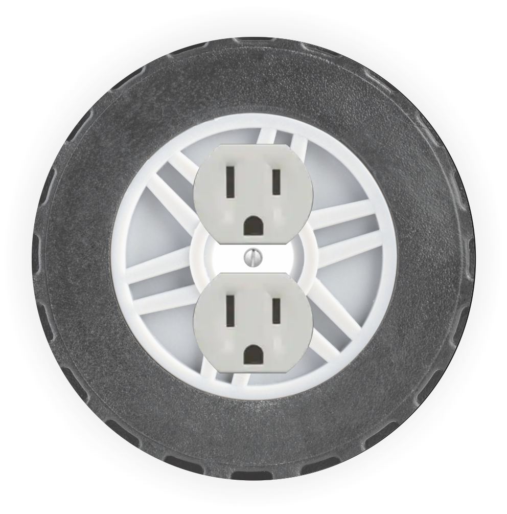 Sam Sandor - Car Tire Design - Round Light Switch Plate Cover - Outlet Cover