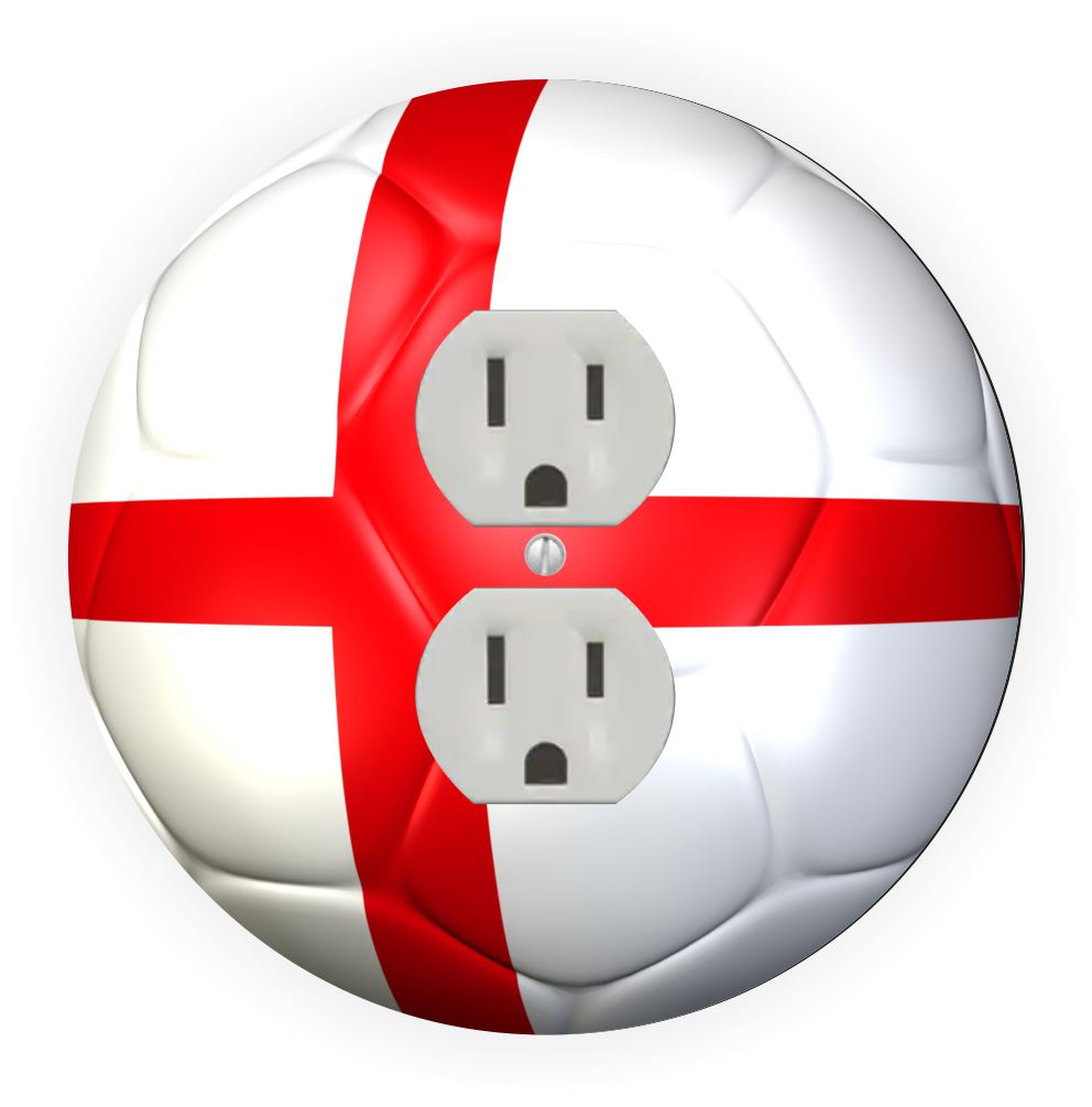 Sam Sandor - Sweden Flag Soccer Ball Design - Round Light Switch Plate Cover - Outlet Cover