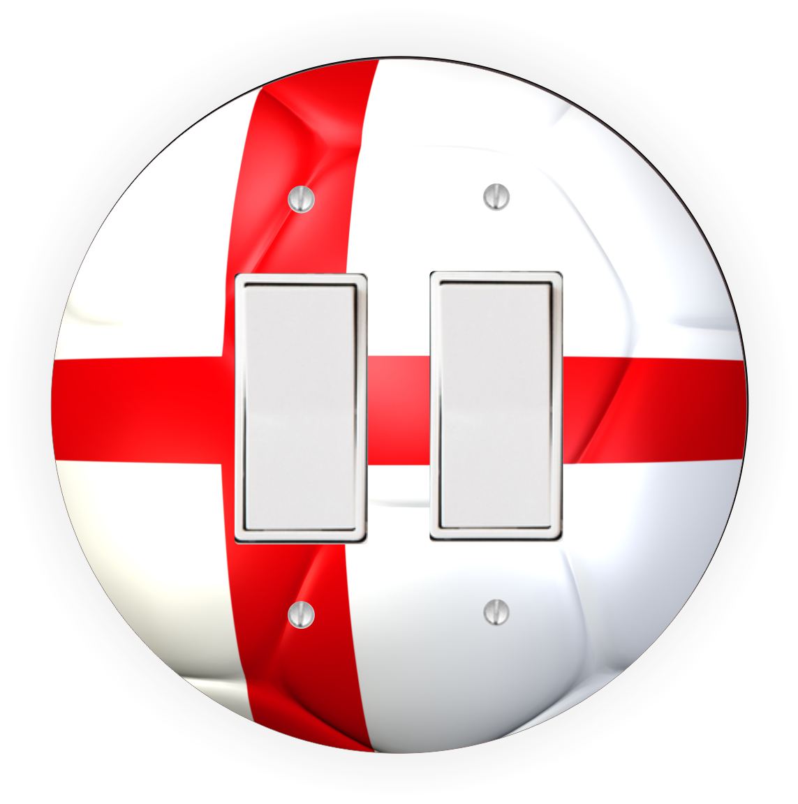 Sam Sandor - Sweden Flag Soccer Ball Design - Round Light Switch Plate Cover - Double Rocker